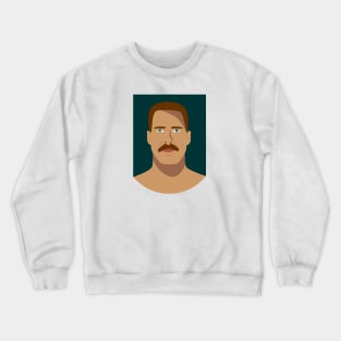 A Man with Moustache Crewneck Sweatshirt